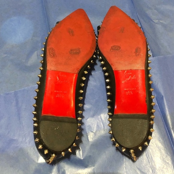 Christian Louboutin Spikeds Flats womens 38 1/2 - Picture 2 of 9